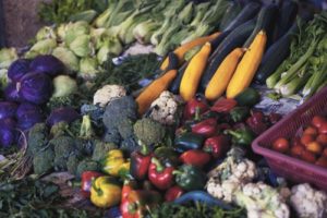 image of lots of vegetables healthy eating helps getting pregnant